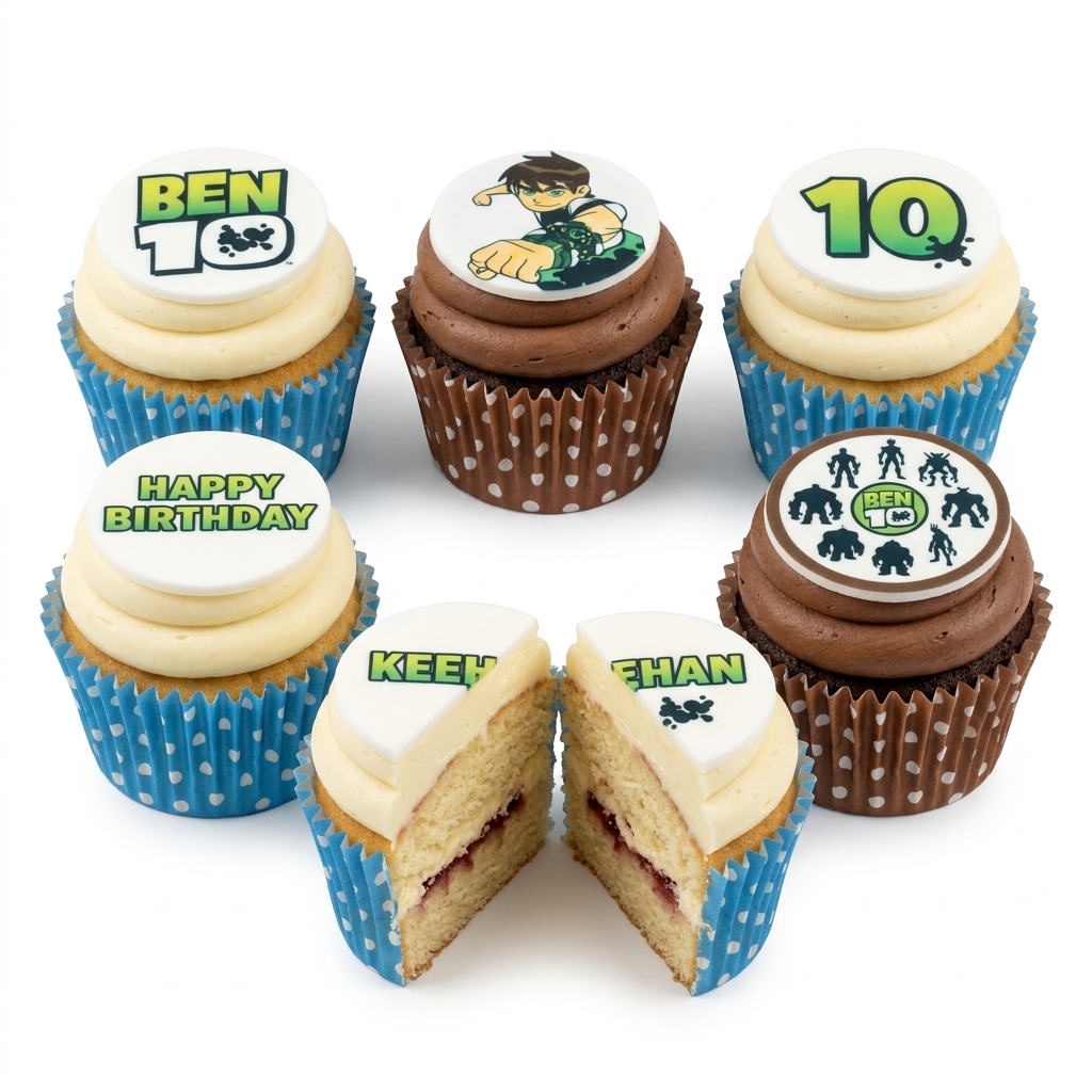 Ben 10 Birthday Cupcakes