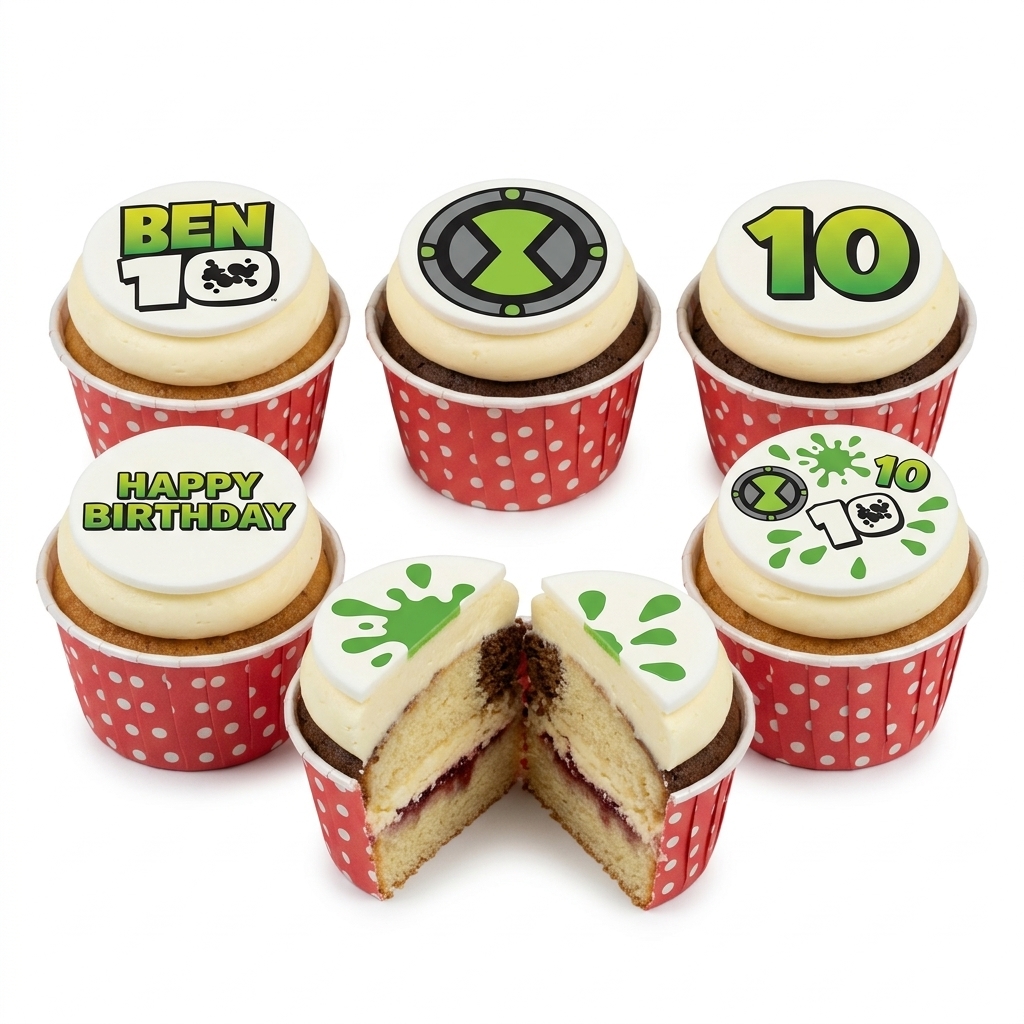 Ben 10 Birthday Cupcakes