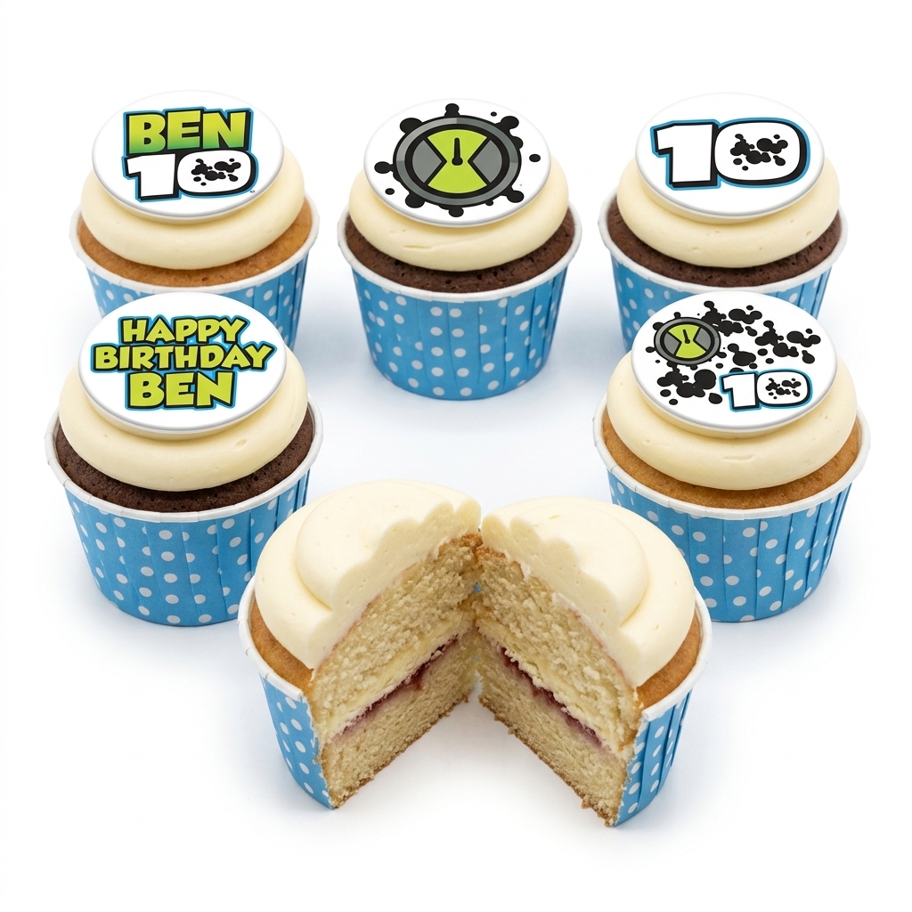 Ben 10 Birthday Cupcakes