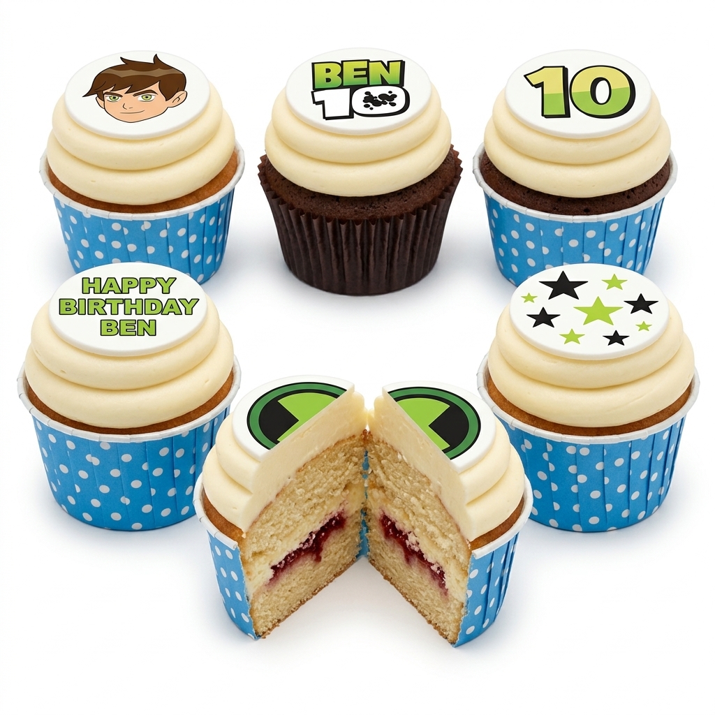 Ben 10 Birthday Cupcakes