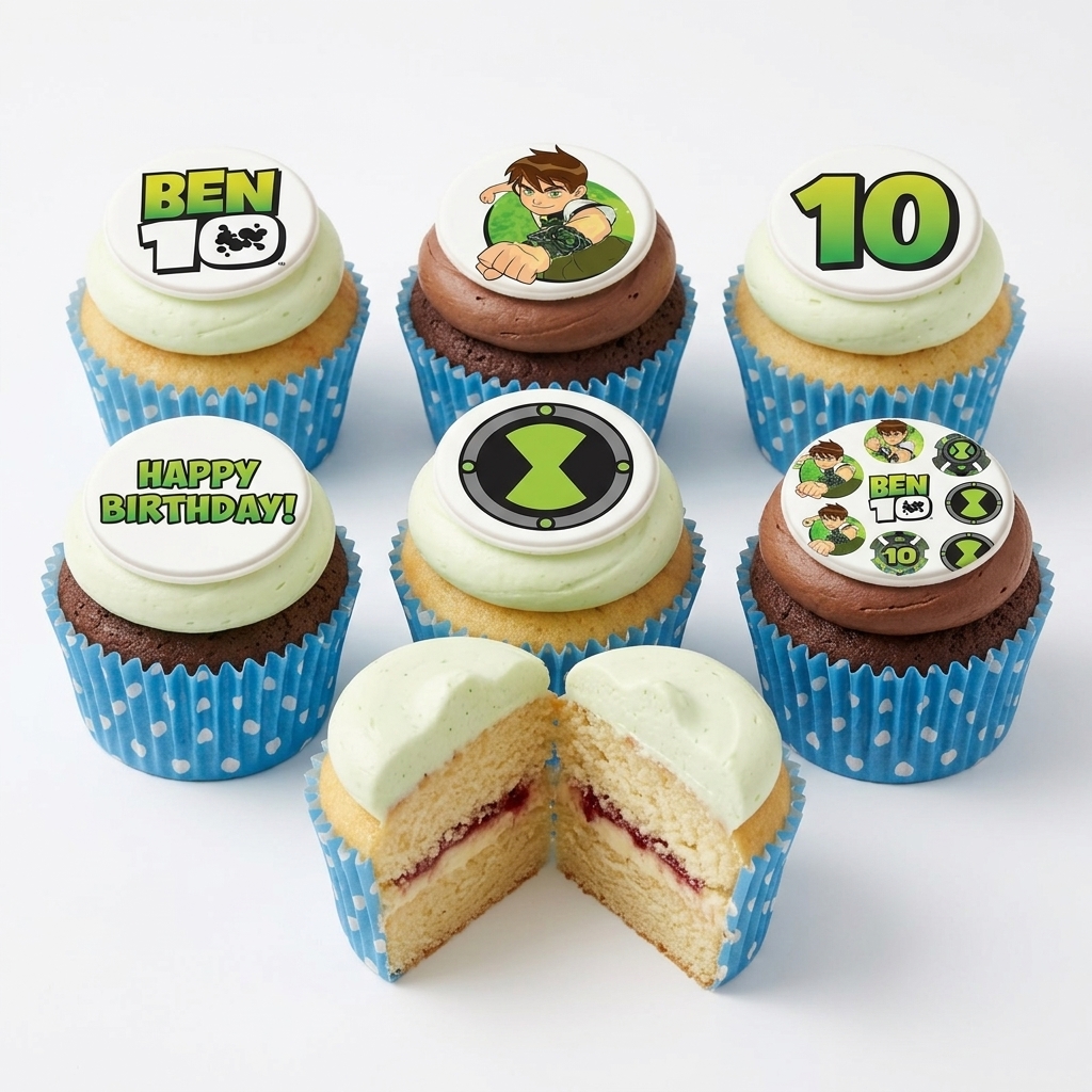 Ben 10 Birthday Cupcakes