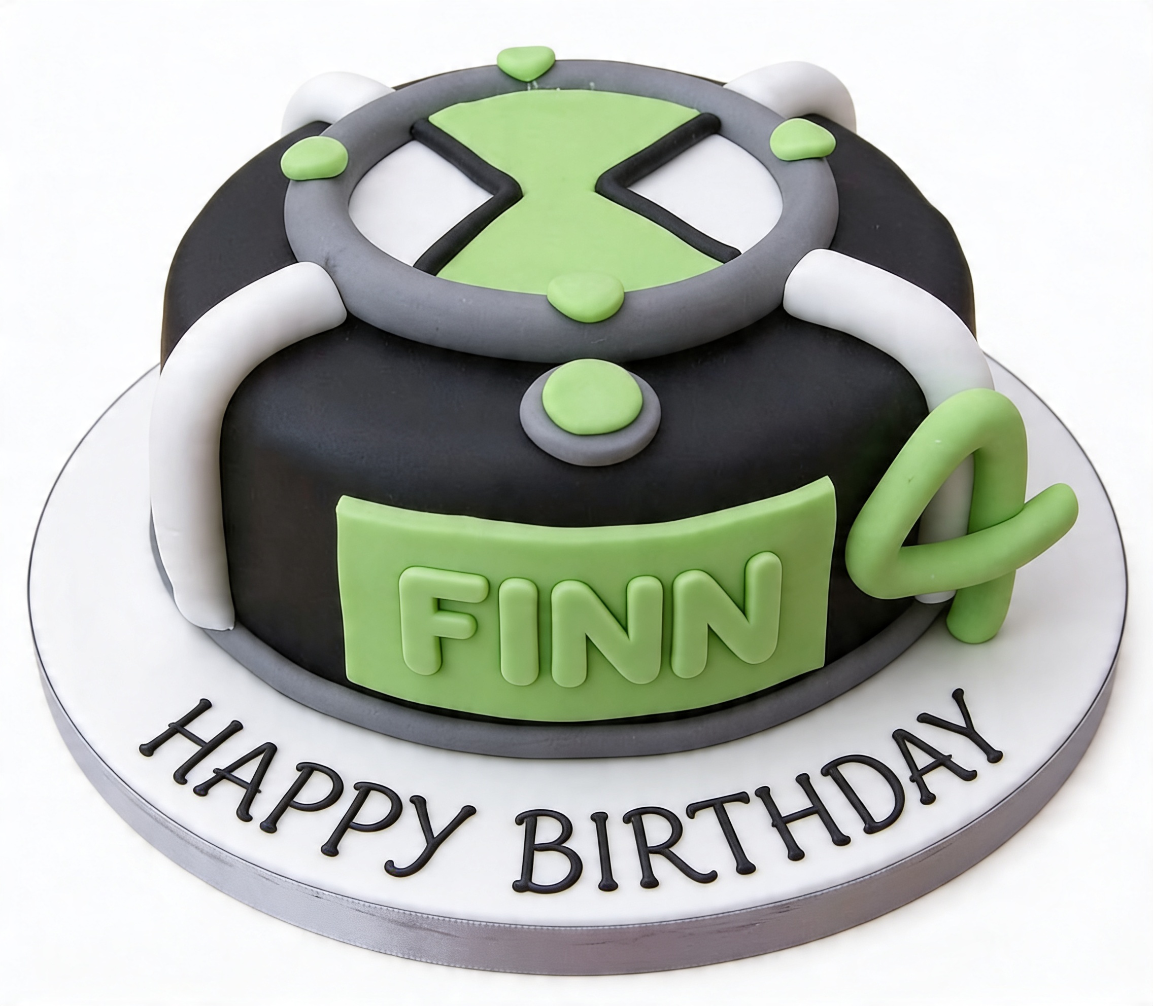 Ben 10 Birthday Cake for Boys with Custom Age