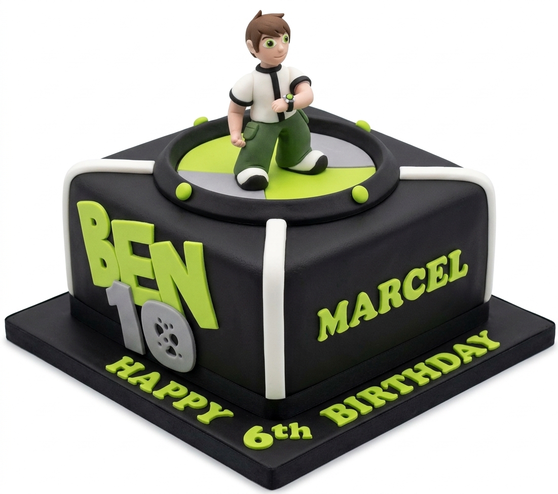 Ben 10 Theme Kids Birthday Cake