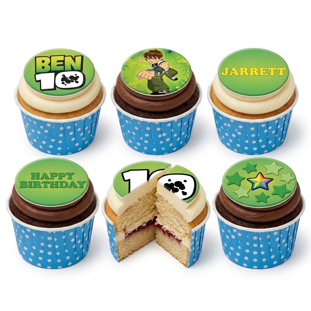 Ben 10 Birthday Cupcakes