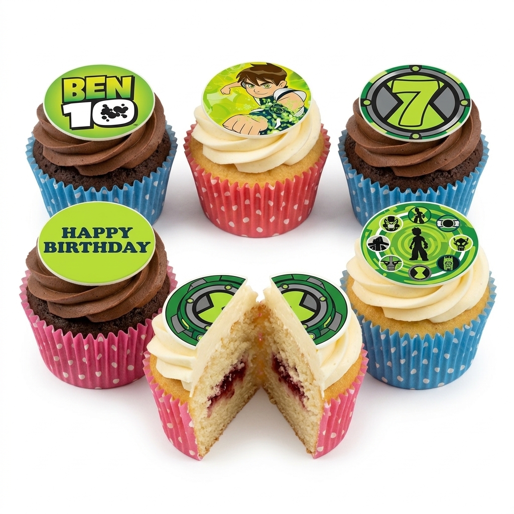 Ben 10 Birthday Cupcakes