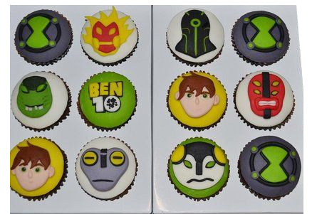 Ben 10 Theme Cupcakes