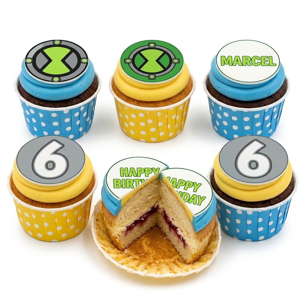 Ben 10 Birthday Cupcakes