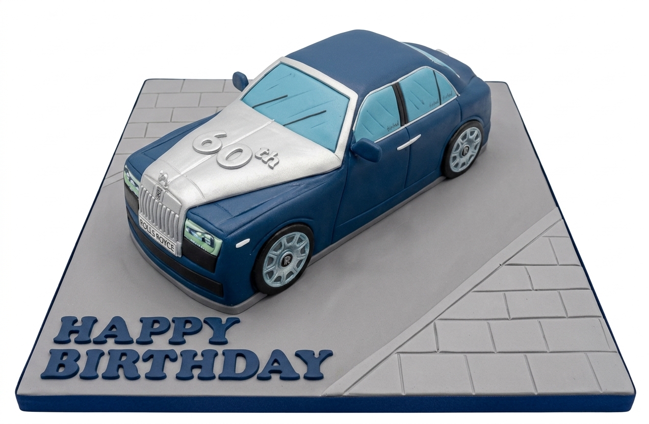 Rolls Royce Car Birthday Cake for Men