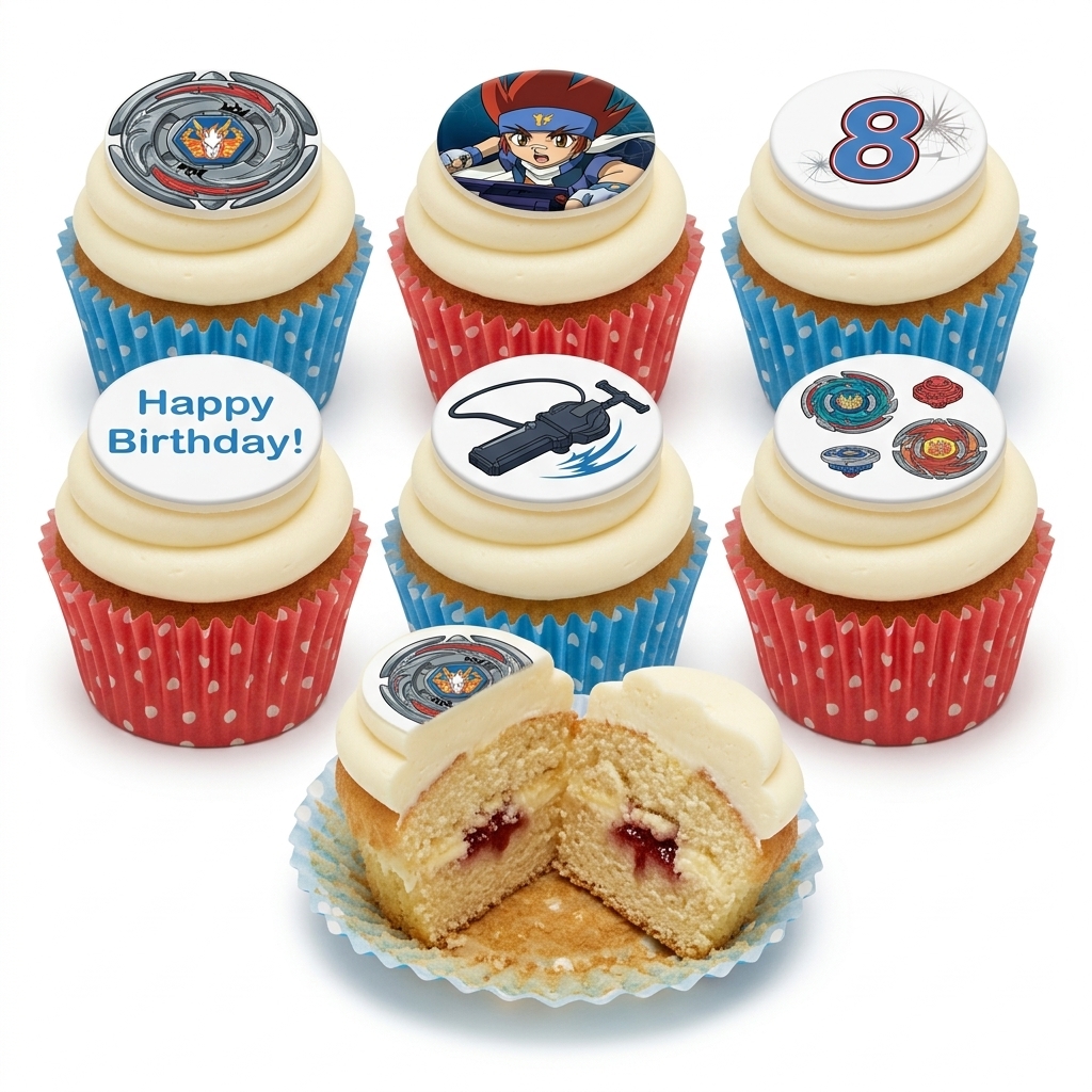 Beyblade Theme Birthday Cupcakes