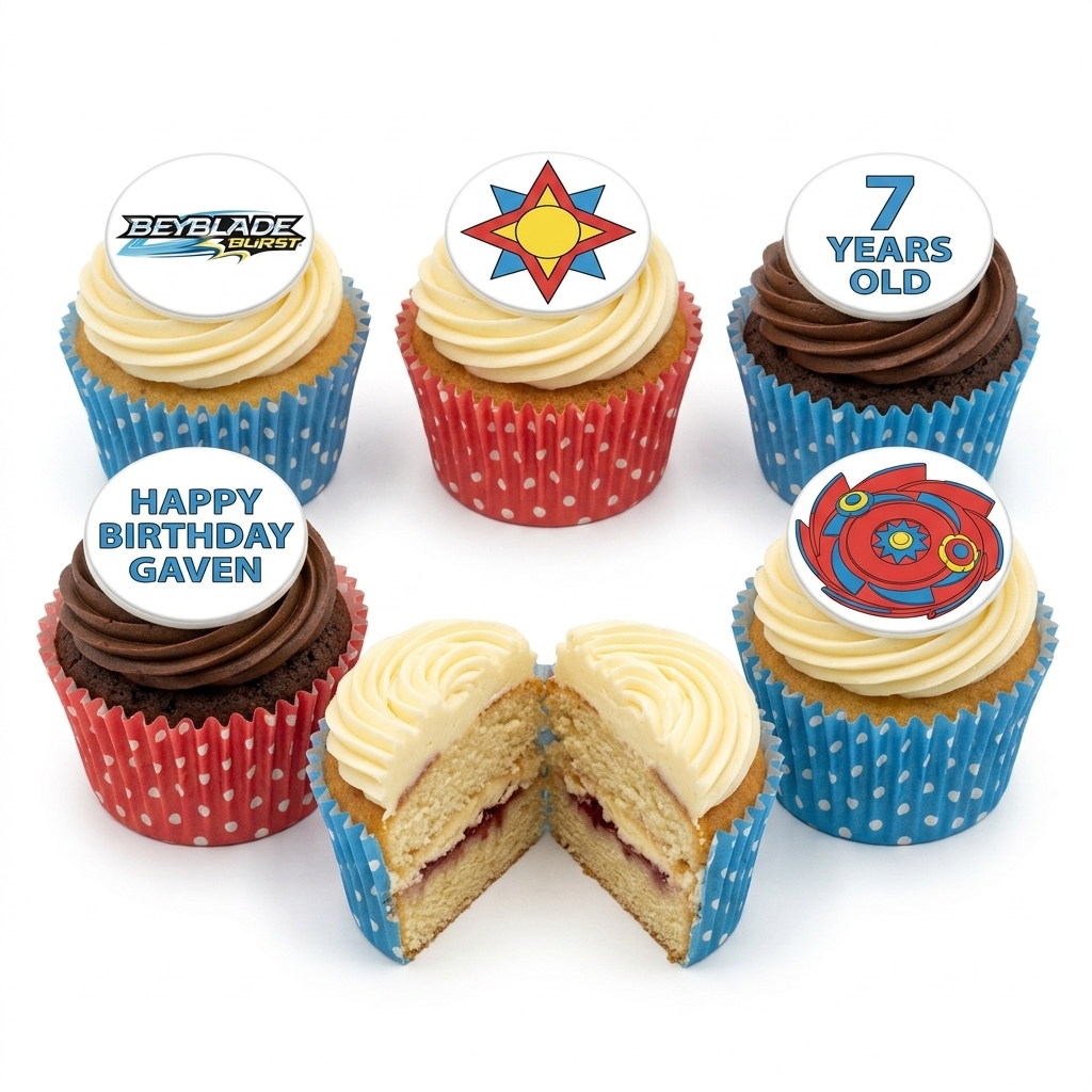 Beyblade Burst Kids Birthday Cupcakes