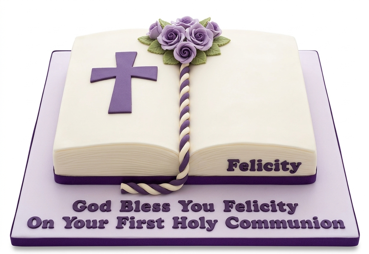 Holy Communion Book Cake