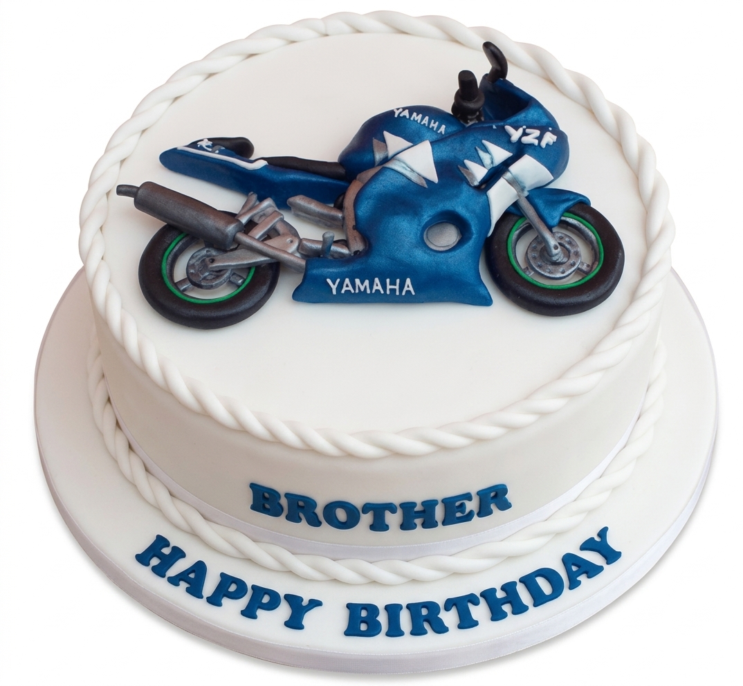 Yamaha Motorcycle Birthday Cake