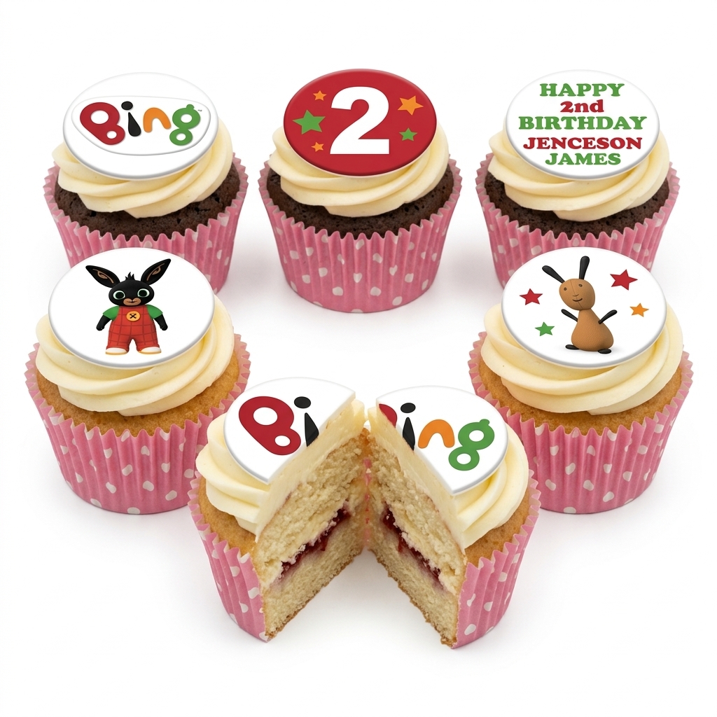 Bing Bunny Birthday Cupcakes