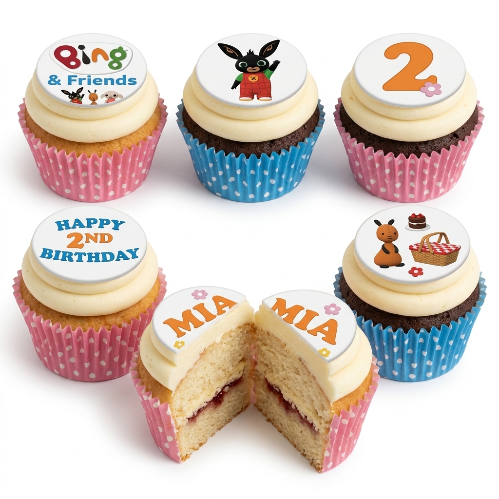 Bing Bunny Birthday Cupcakes