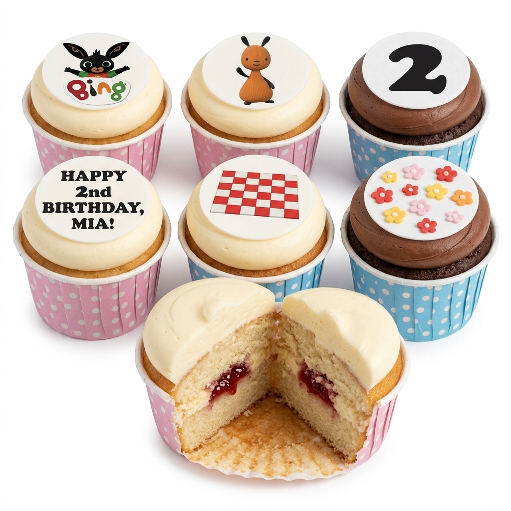 Bing Bunny Birthday Cupcakes
