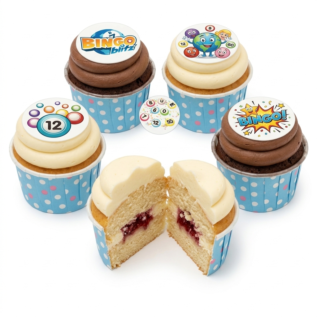 Bingo Blitz Birthday Cupcakes