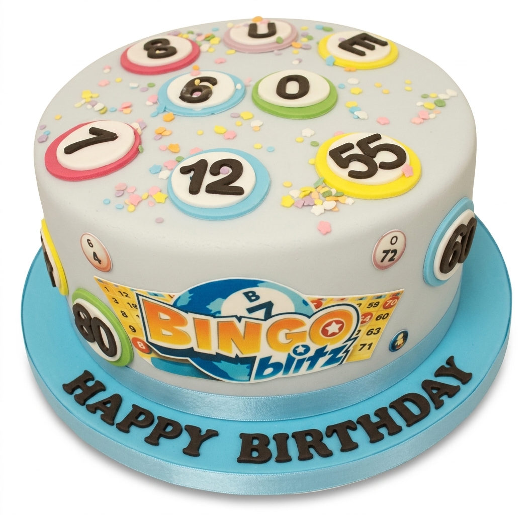 Bingo Blitz Theme Birthday Cake