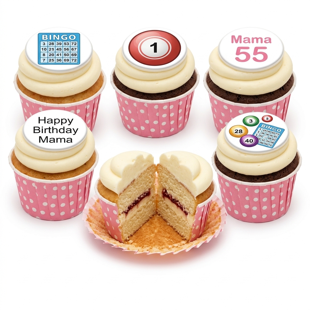 Bingo Birthday Cupcakes for Her
