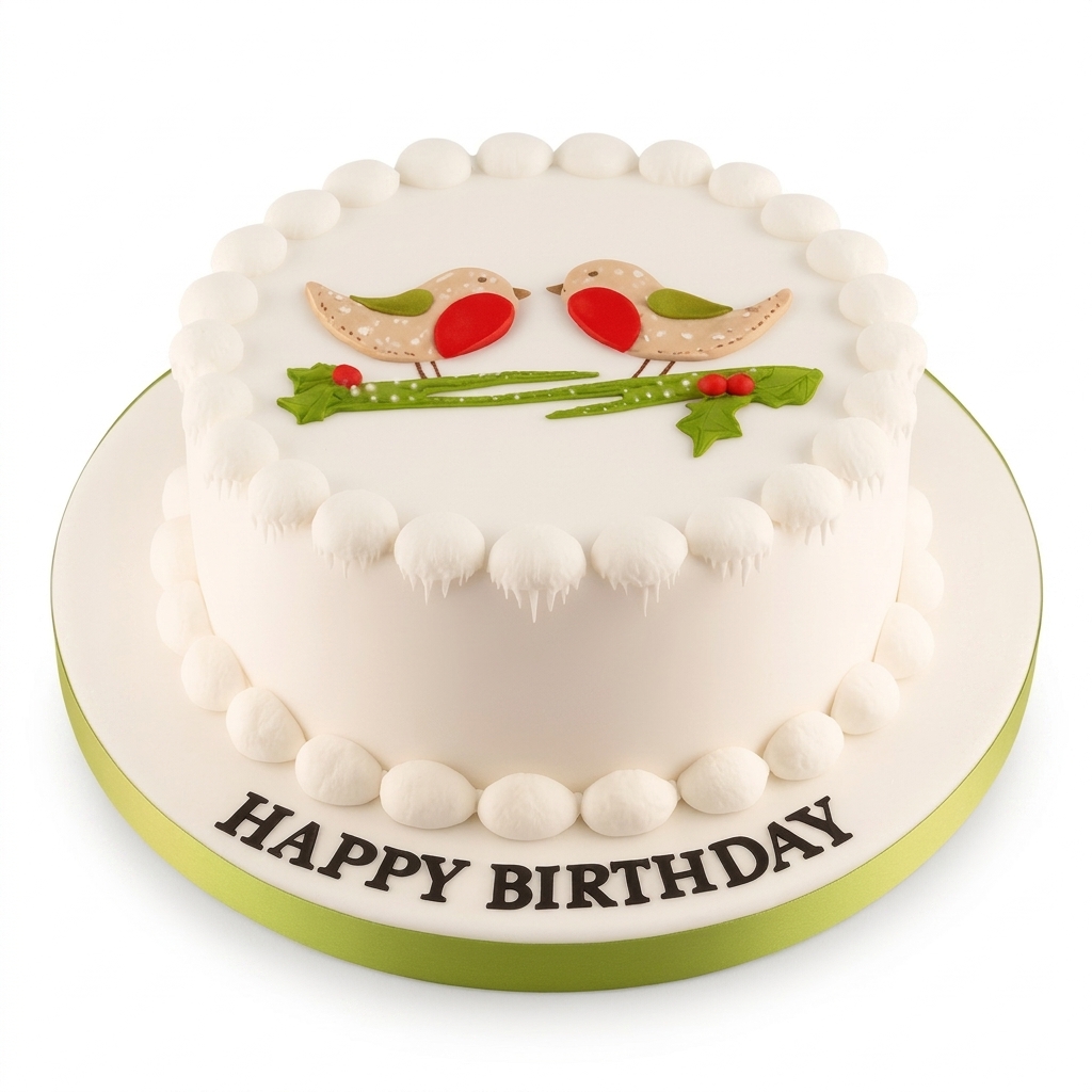 Robin Bird Theme Birthday Cake