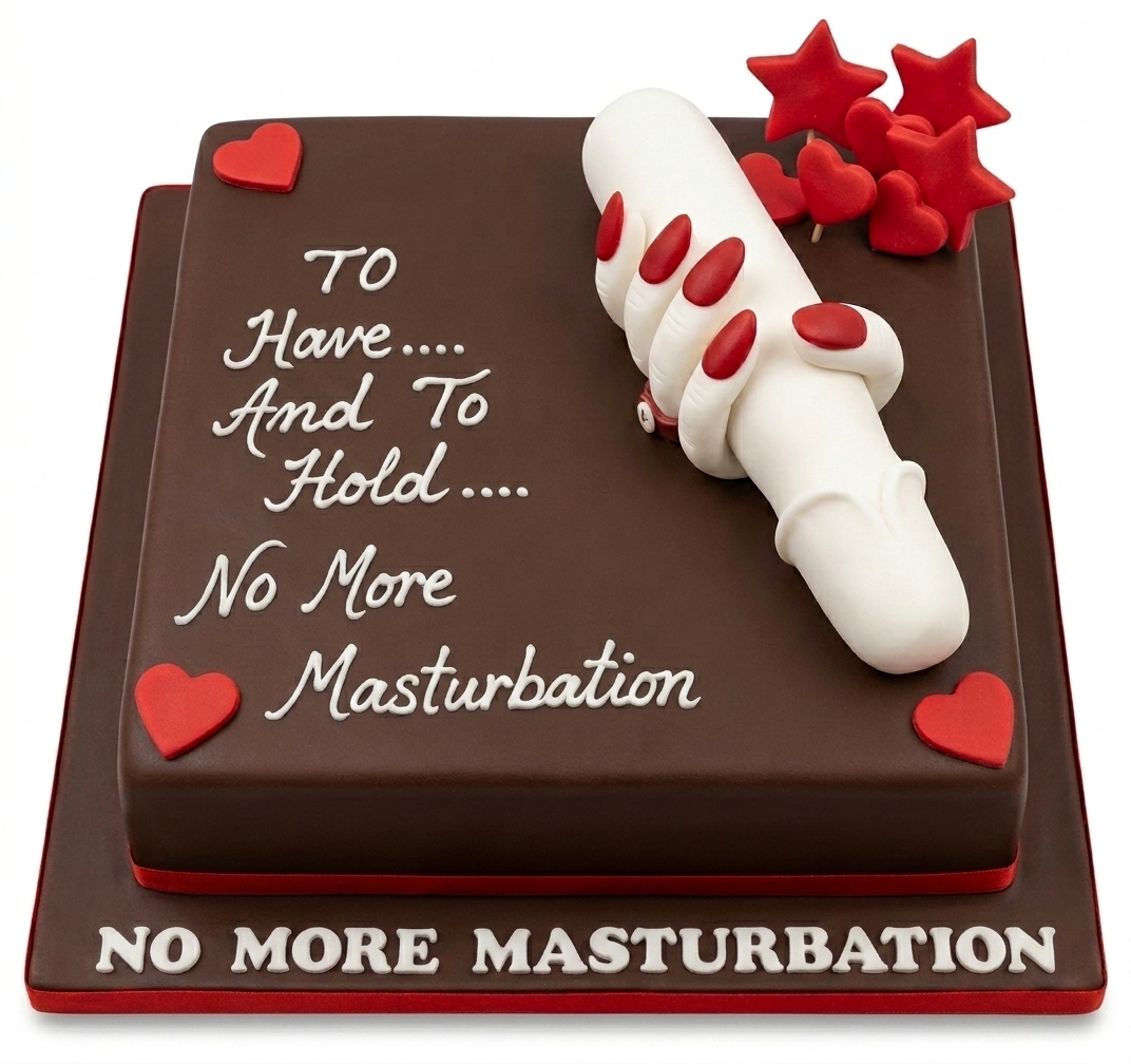 Stag Party "No More Masturbation" Novelty Cake