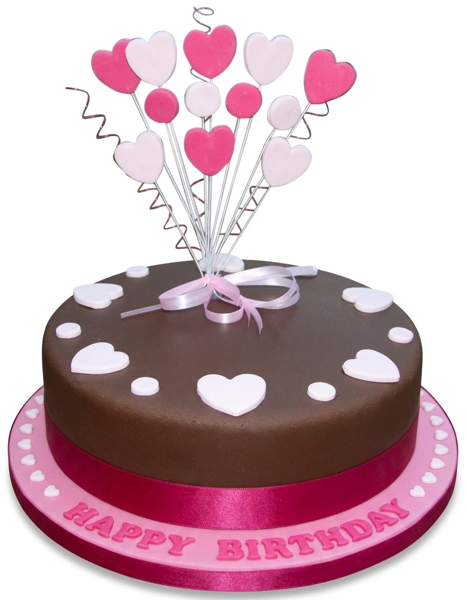 Heart Birthday Cake for Her