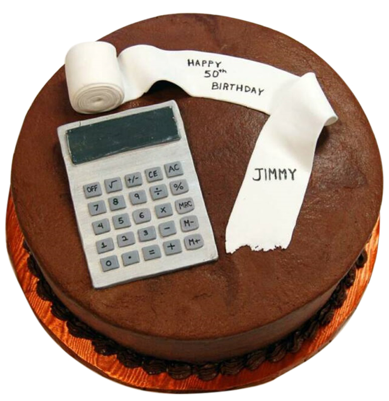 Cake I made for my accountant who was retiring. Made to replicate his desk  calculator. : r/Baking