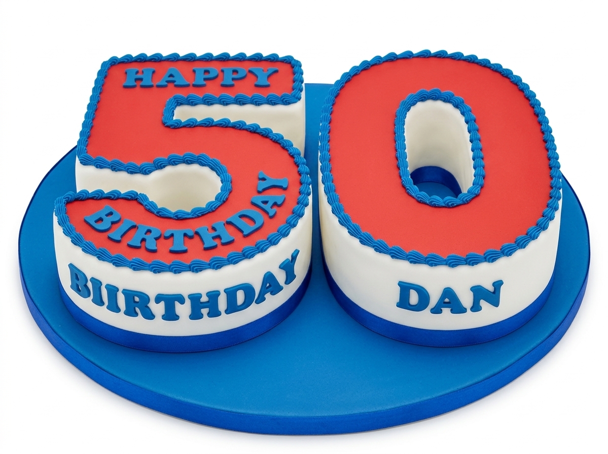 50th Birthday Number Cake