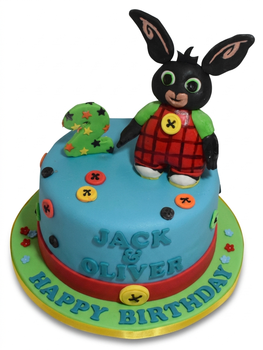Bing Bunny Birthday Cake with Custom Age