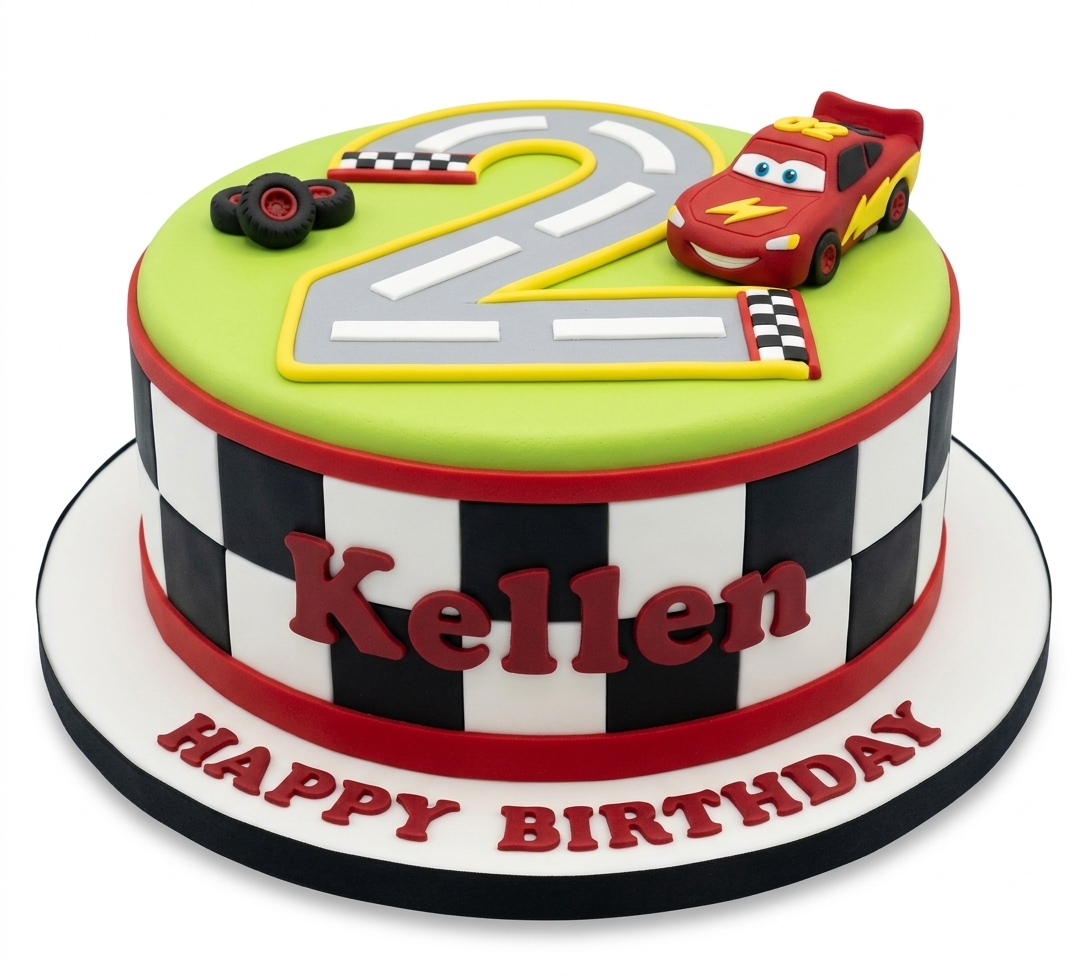 Lightning McQueen Racing Car Birthday Cake