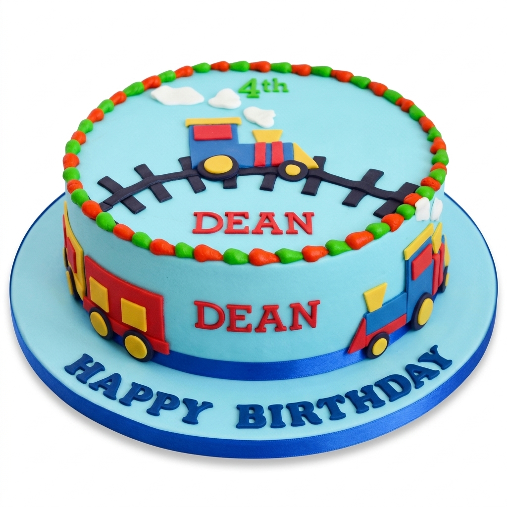 Train Theme Birthday Cake for Boys