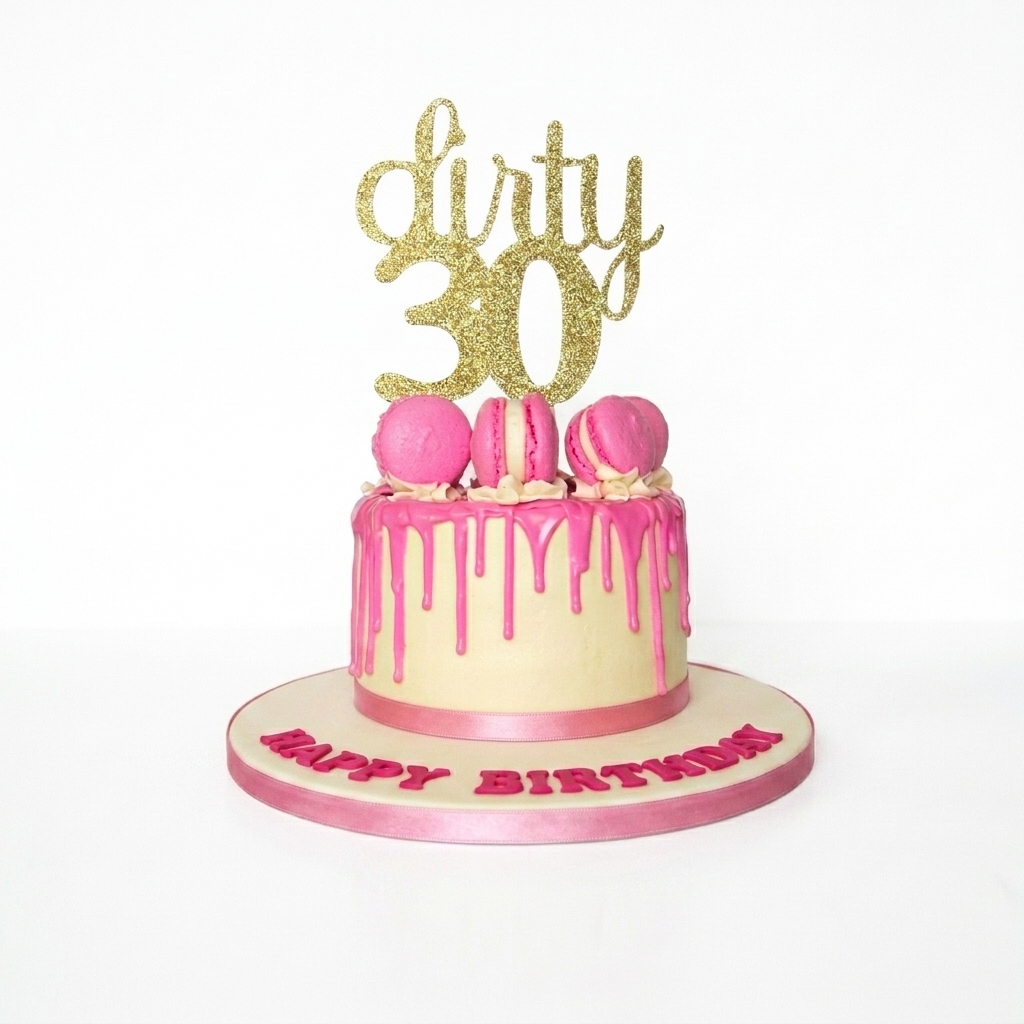 Dirty 30 Drip Birthday Cake for Her