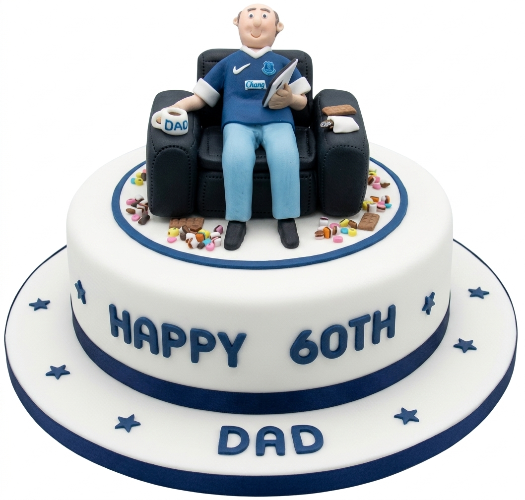 Everton Football Fan Birthday Cake