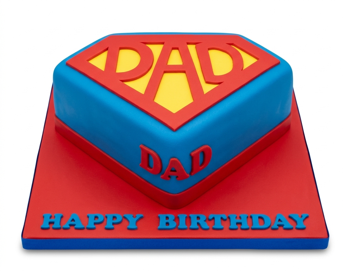 Superman Dad Birthday Cake