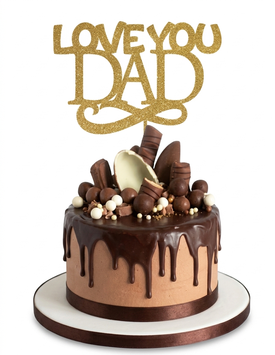 Chocolate Drip Birthday Cake for Dad