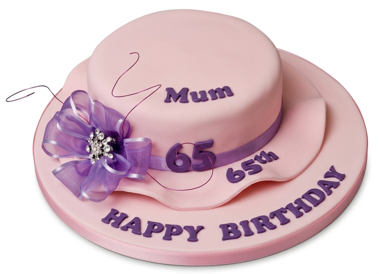 Elegant Ladies Hat Birthday Cake