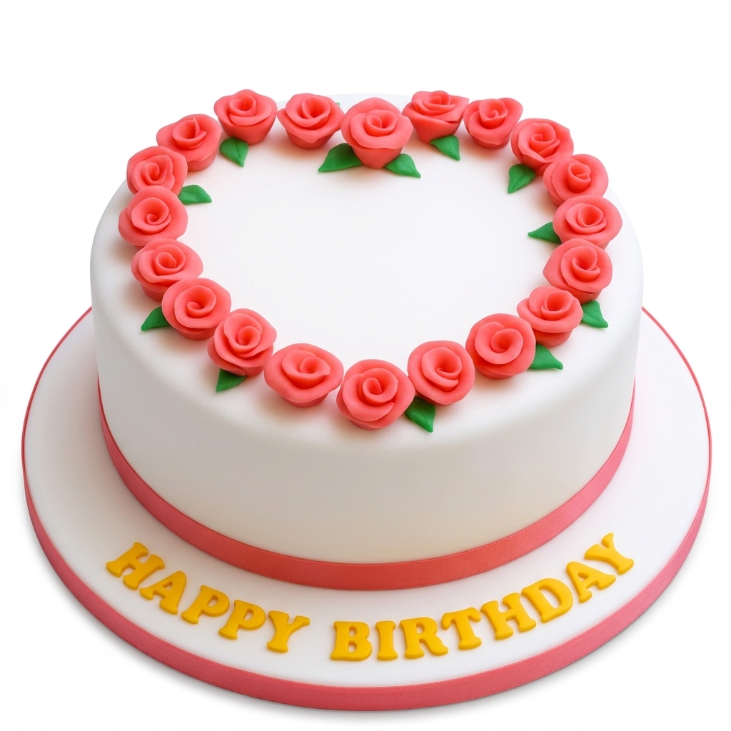 Floral Roses Birthday Cake for Her
