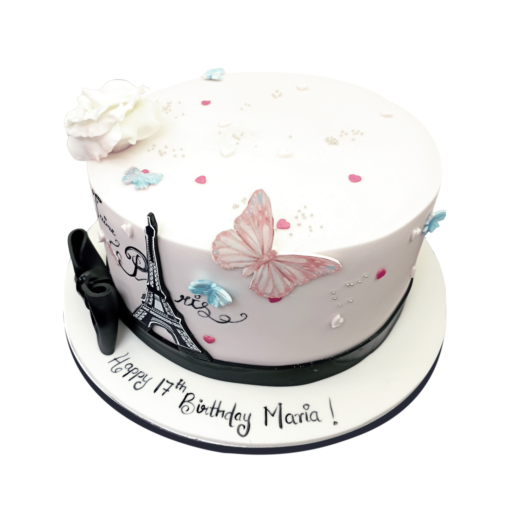 Paris Theme Birthday Cake for Girls