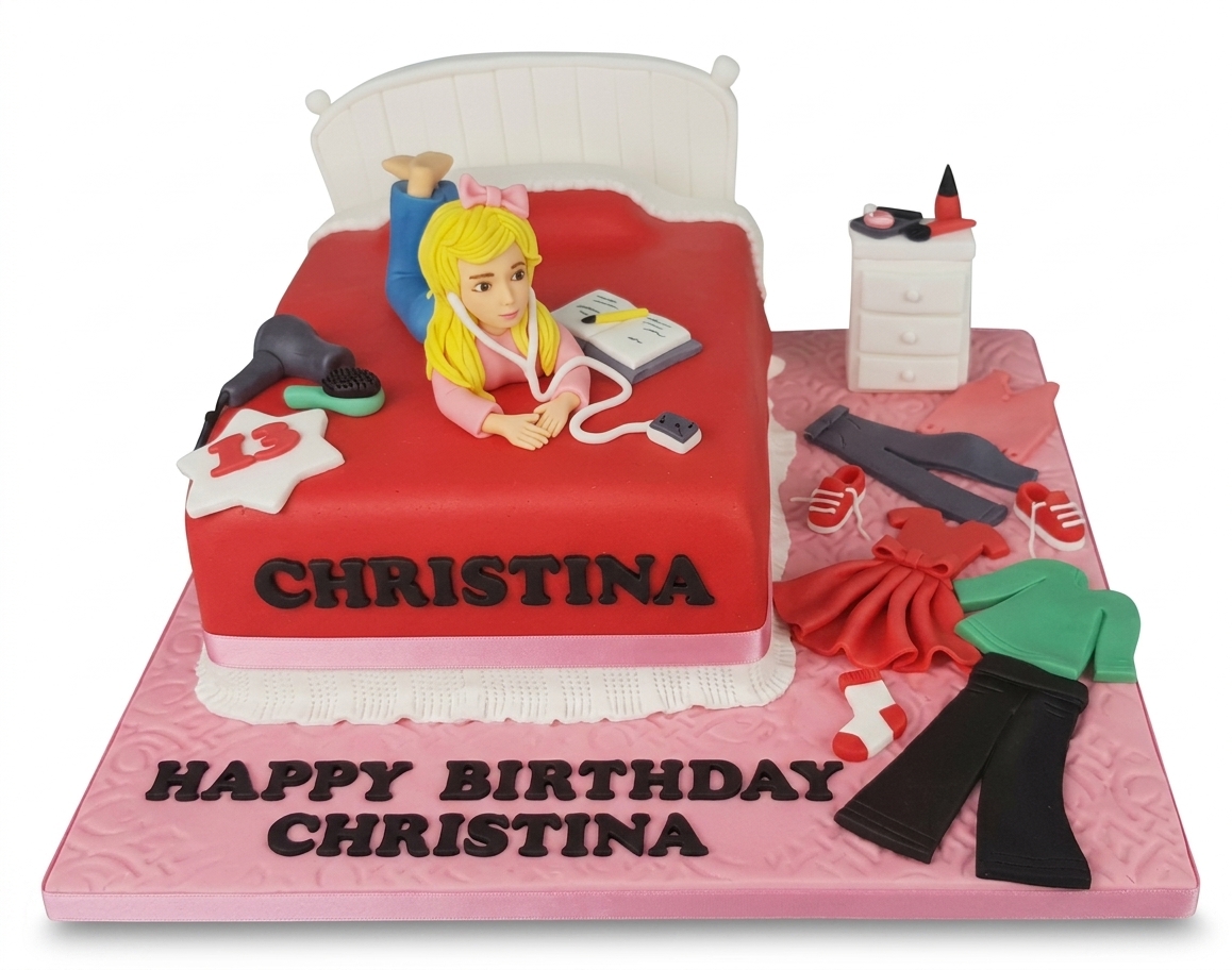 Teenage Girl's Hobby Theme Birthday Cake