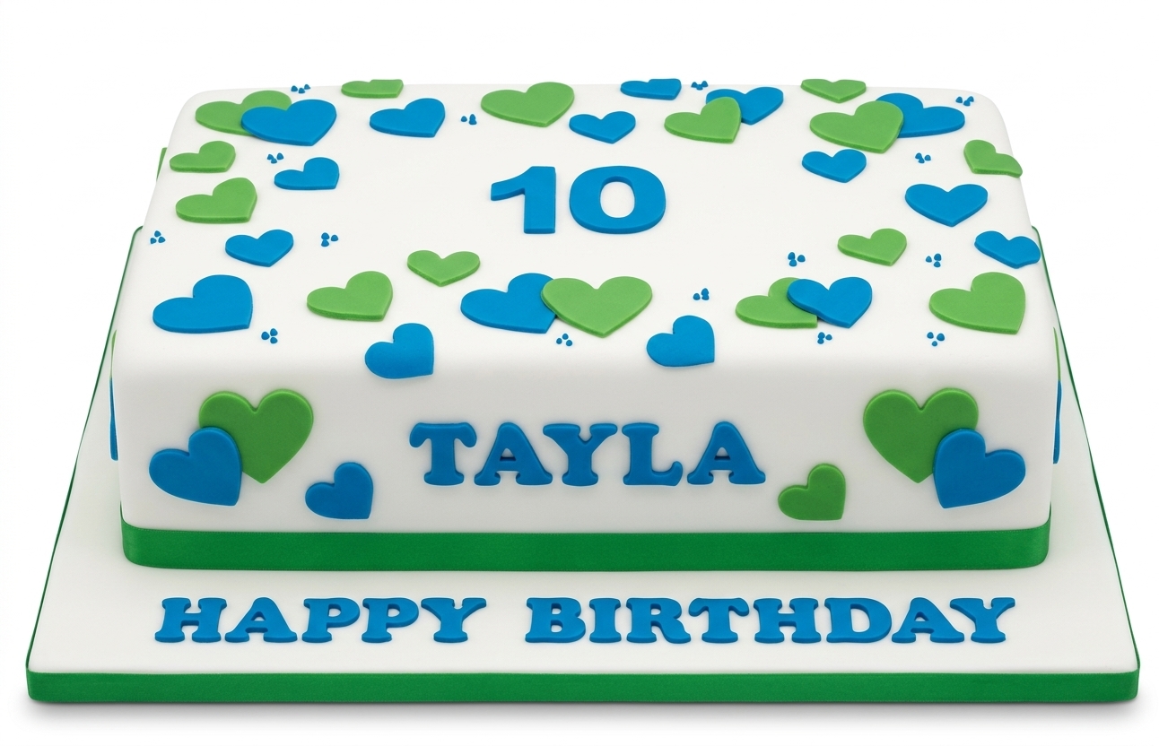 Kids Hearts Birthday Cake