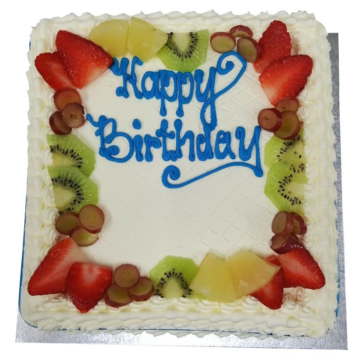 Birthday Cake with Fruit Topper