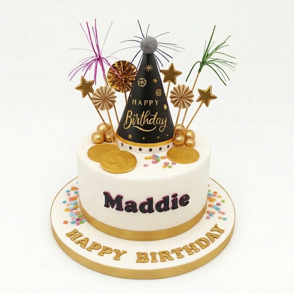 Party Hat Celebration Birthday Cake