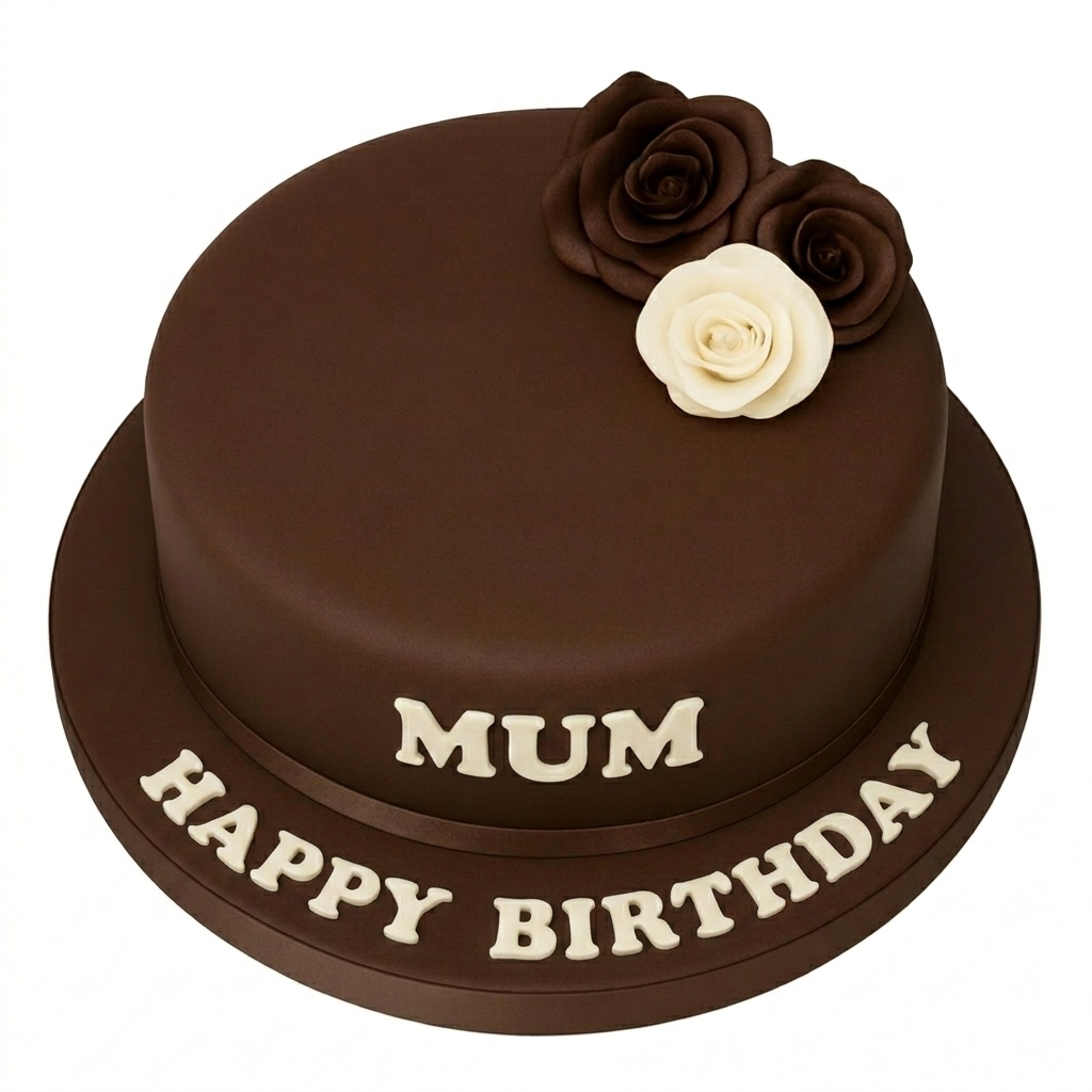 Elegant Floral Birthday Cake for Her