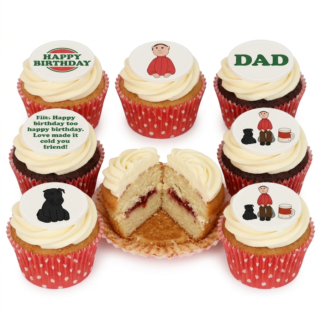 Personalised Dad Birthday Cupcakes