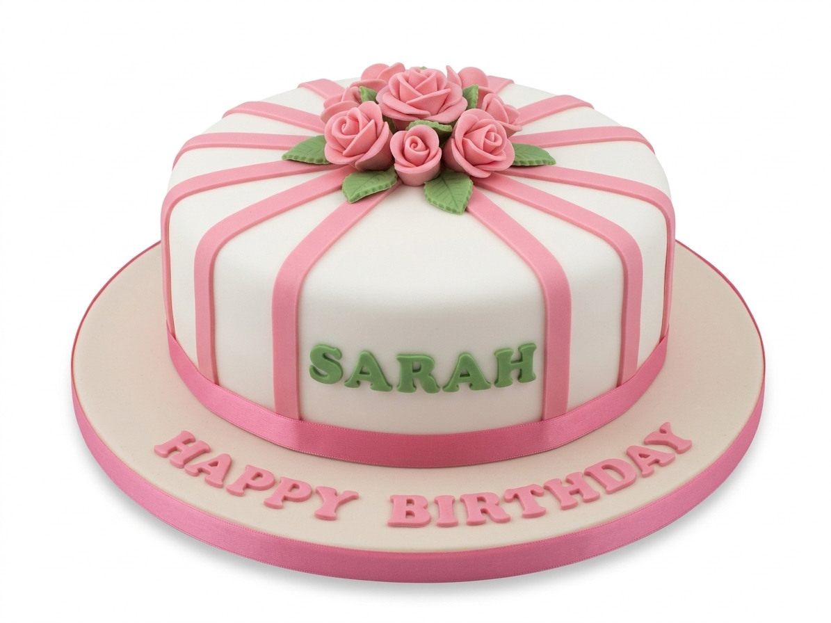 Floral Gift Box Birthday Cake for Her