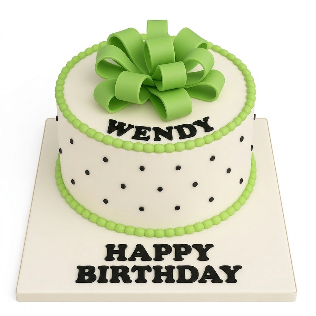 Polka Dot Gift Birthday Cake for Her