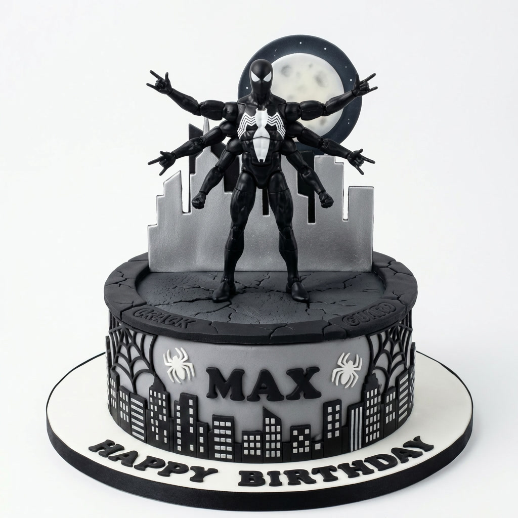 Spiderman Superhero Birthday Cake