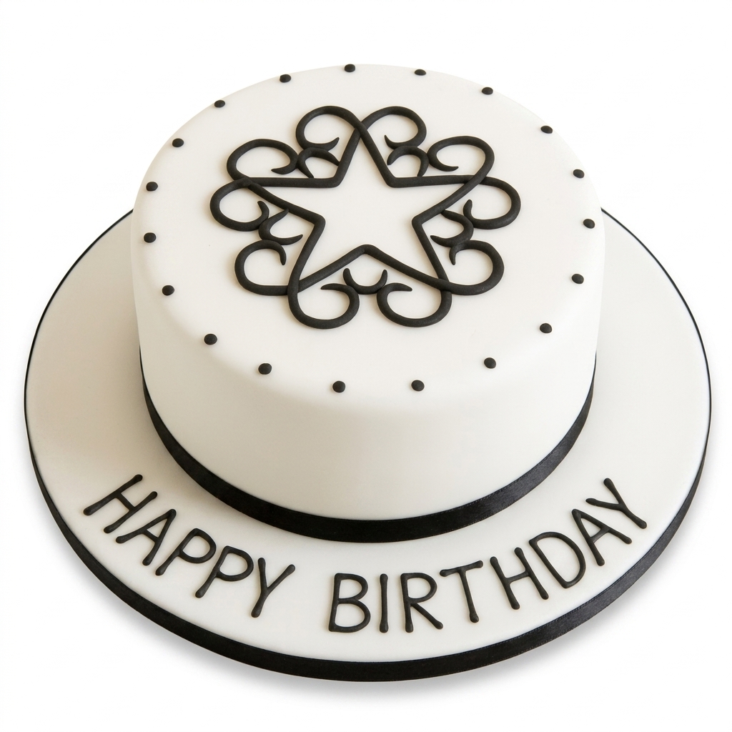 Elegant Star Birthday Cake