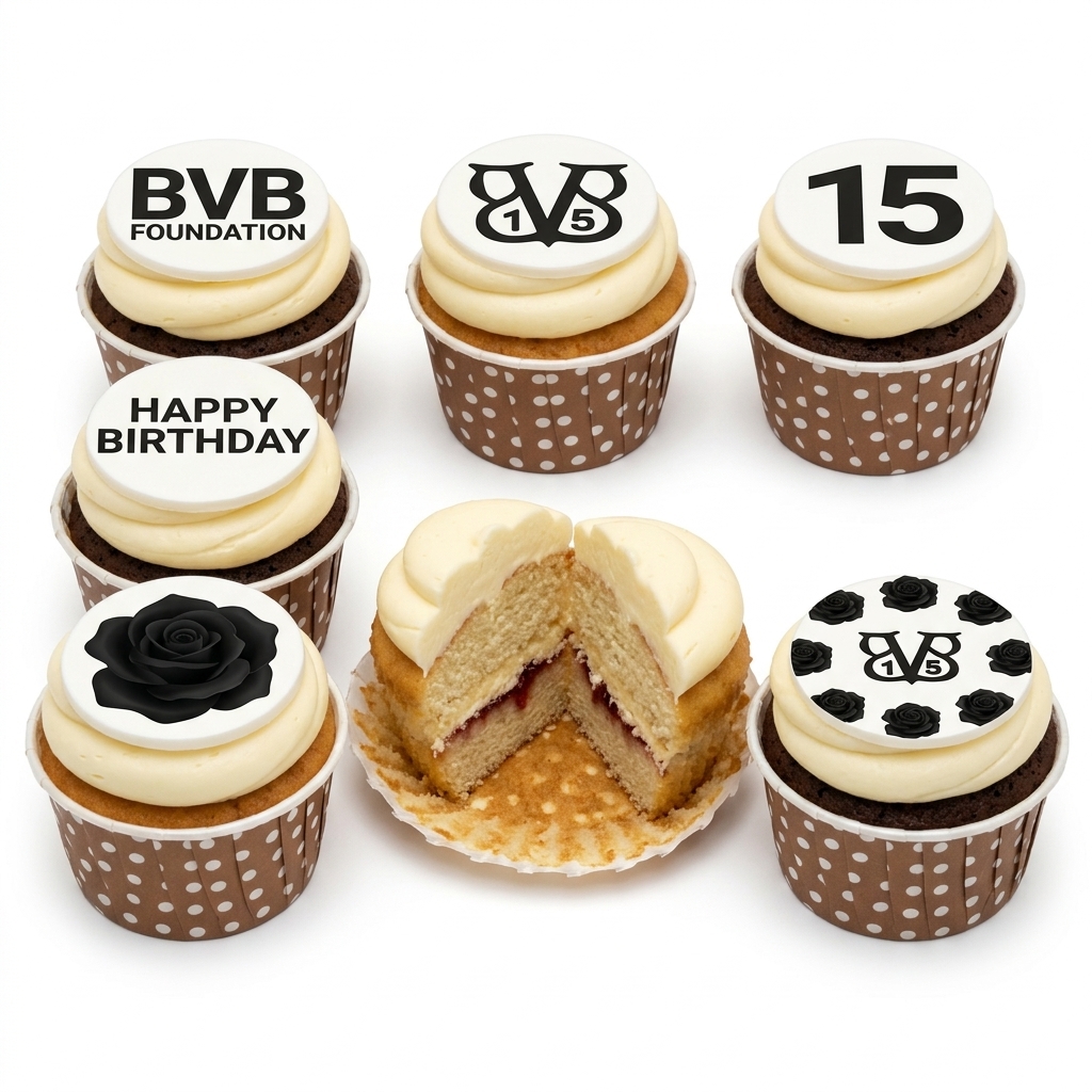 Elegant Football Birthday Cupcakes with Custom Toppers