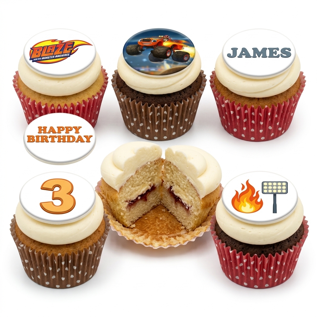 Blaze and the Monster Machines Birthday Cupcakes