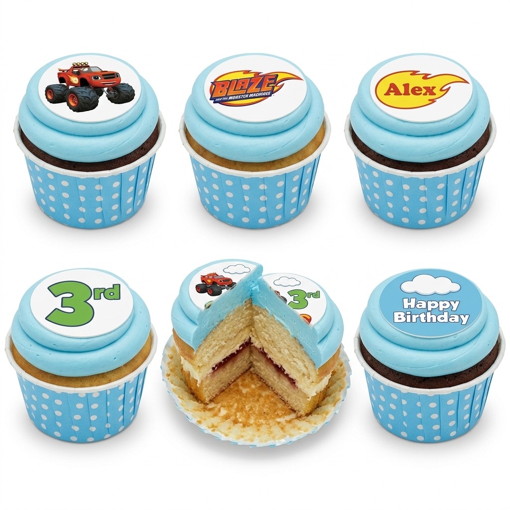 Blaze and the Monster Machines Birthday Cupcakes
